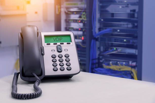 Hosted PBX admin panel displaying call routing rules and user extensions